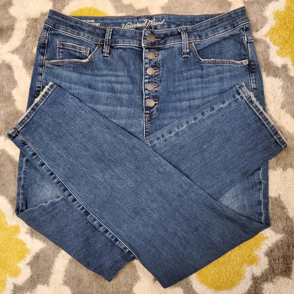 High rise skinny jeans